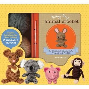 Teeny Tiny Animal Crochet Kit Cuddly Koala & Sweet Bunny Materials Included New
